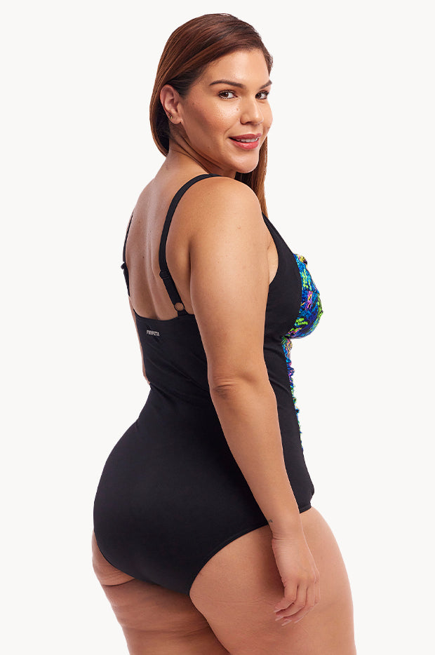 Midnight Meadow DD/E Cup Twist Front One Piece