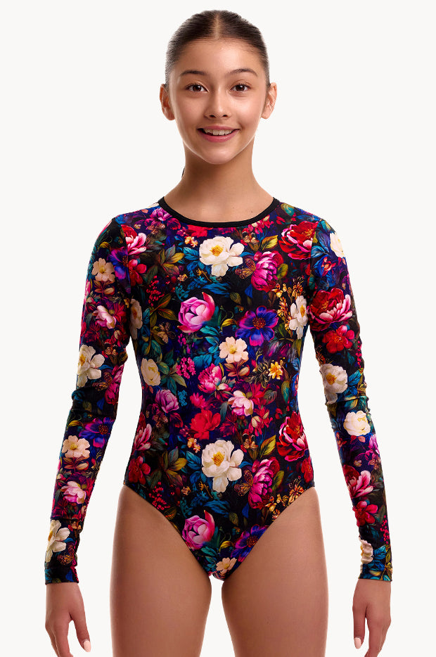 Girls Bed Of Roses Long Shot Sunsuit