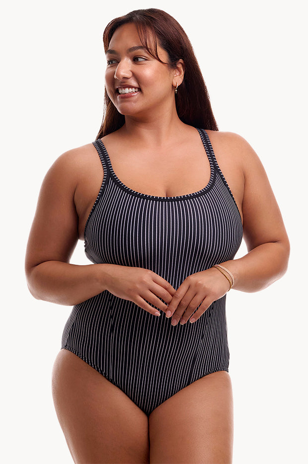 Pin Stripe Locked In Lucy One Piece