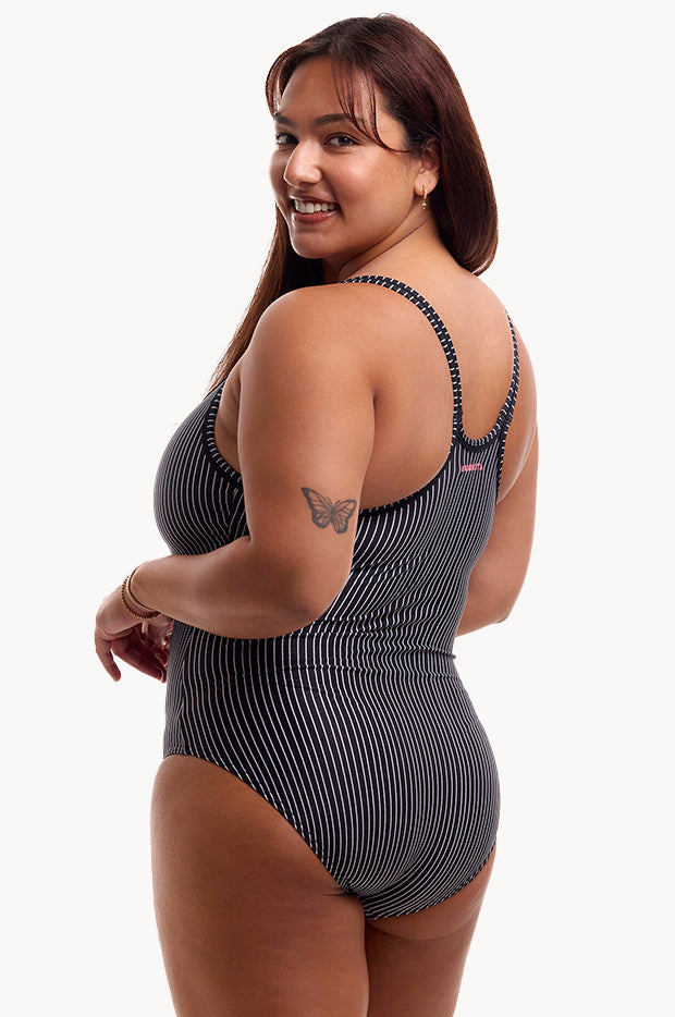 Pin Stripe Locked In Lucy One Piece