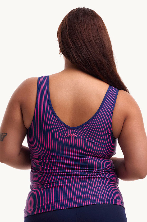 Peach Tea DD/E Cup Zip Front Tankini Separate