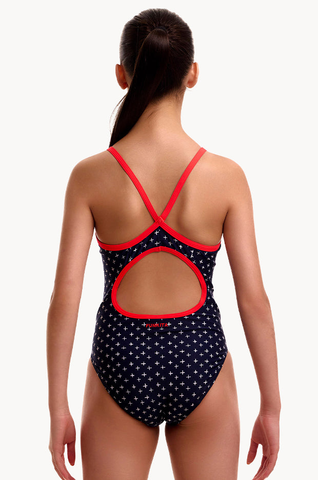 Girls Very Cross Diamond Secure One Piece