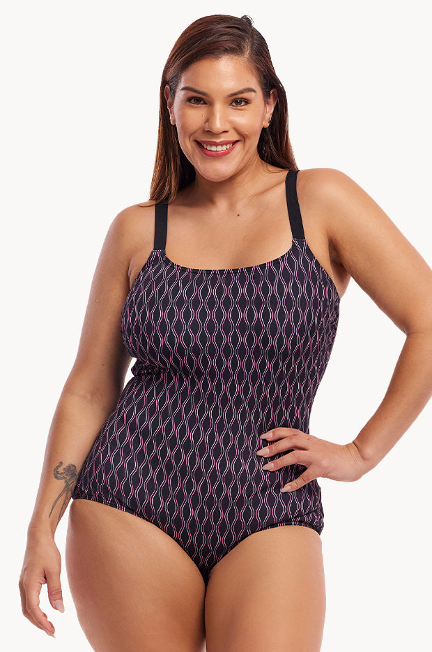 Curvy Queen Scoop Neck One Piece