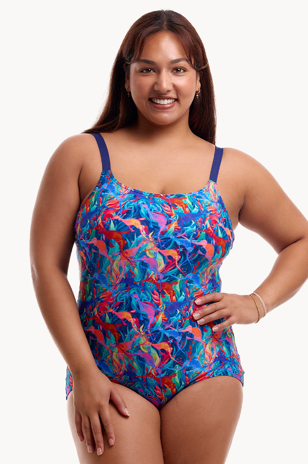 Weedy One Scoop Neck One Piece