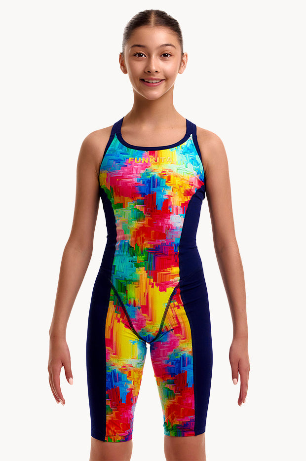 Girls Falling Colours Fast Training One Piece