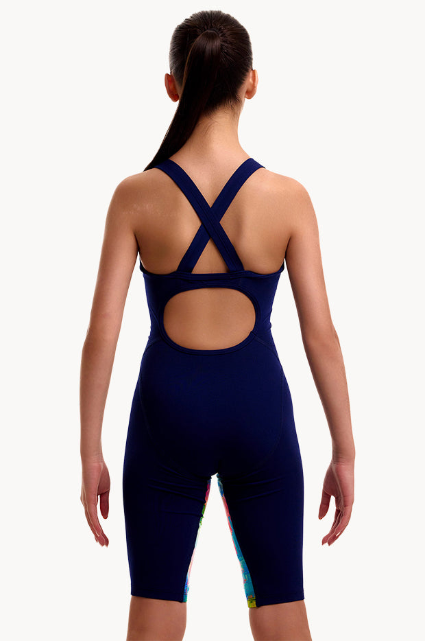 Girls Falling Colours Fast Training One Piece