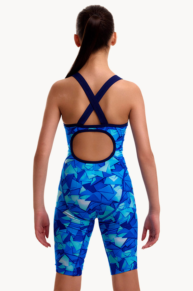 Girls Try Blue Fast Training One Piece