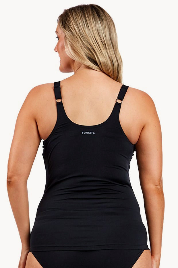 Funkita Still Black Scoop Tankini Separate Swimwear Galore AU