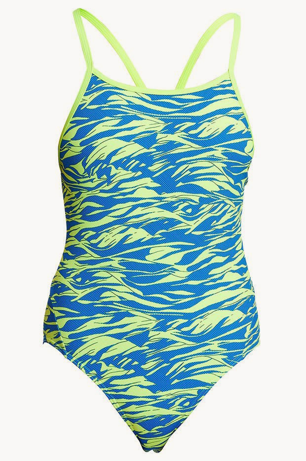 Funkita Girls Blizzard Blitz Diamond Back One Piece Swimwear Galore AU