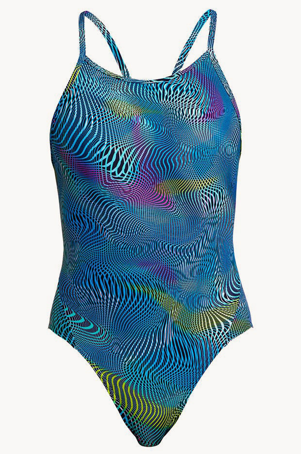 Girls Wires Crossed Diamond Back One Piece