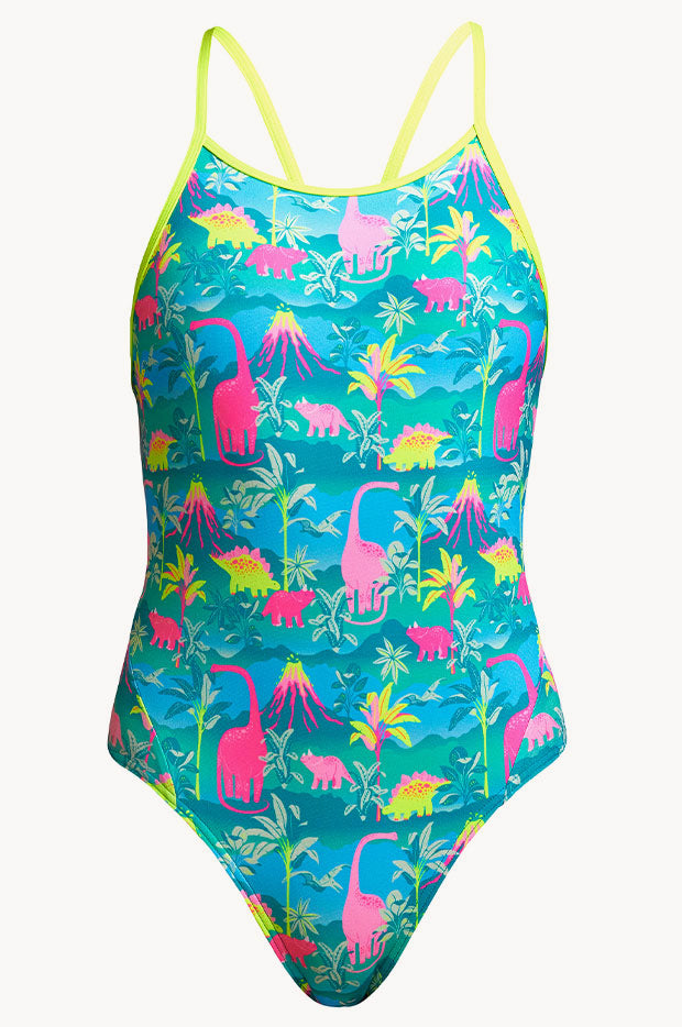 Girls Prehistoric Party Diamond Back One Piece