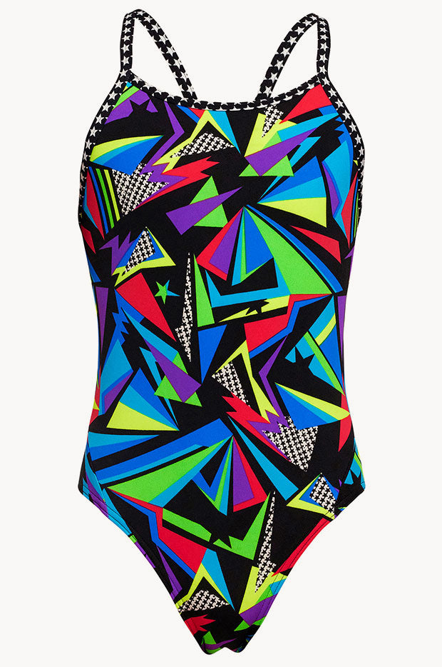 Girls Beat It Diamond Back One Piece Swimwear Galore