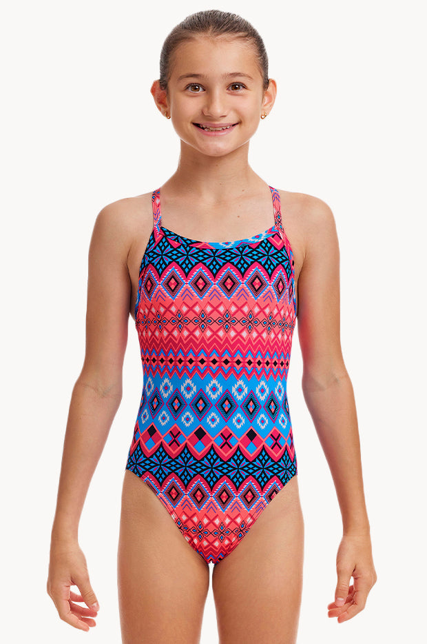 Girls Tinsel Town Single Strap One Piece