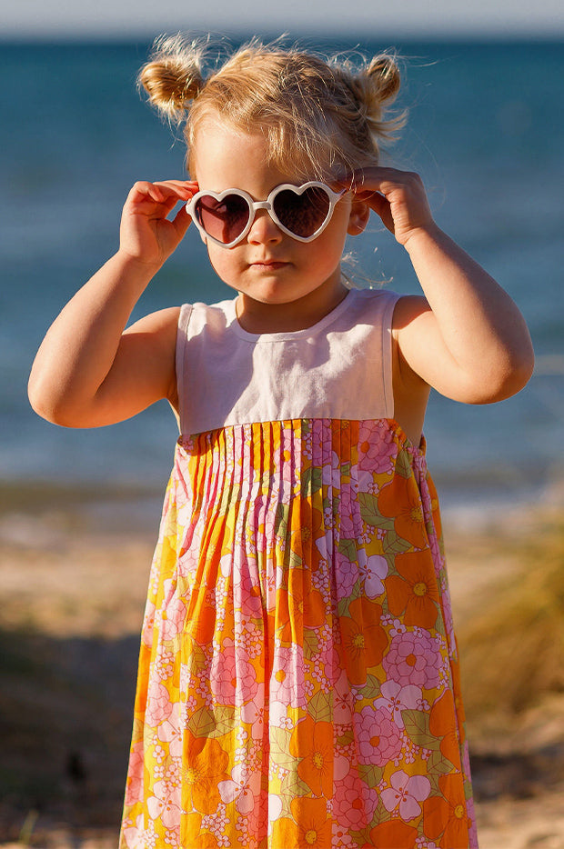 Frankie Ray - Heart Shape Sunnies - White | Swimwear Galore US