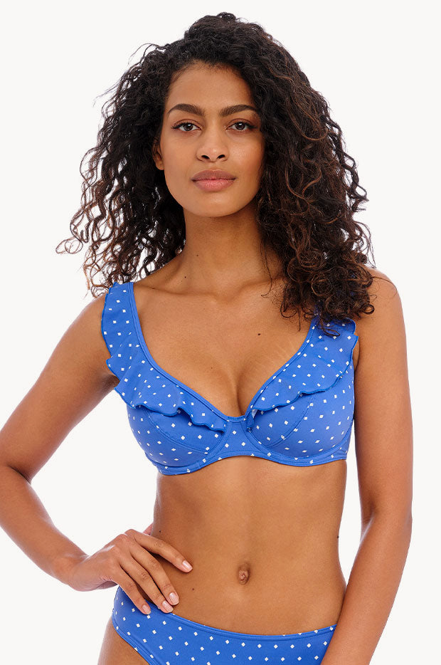 Jewel Cove E Cup Frill Plunge Bra