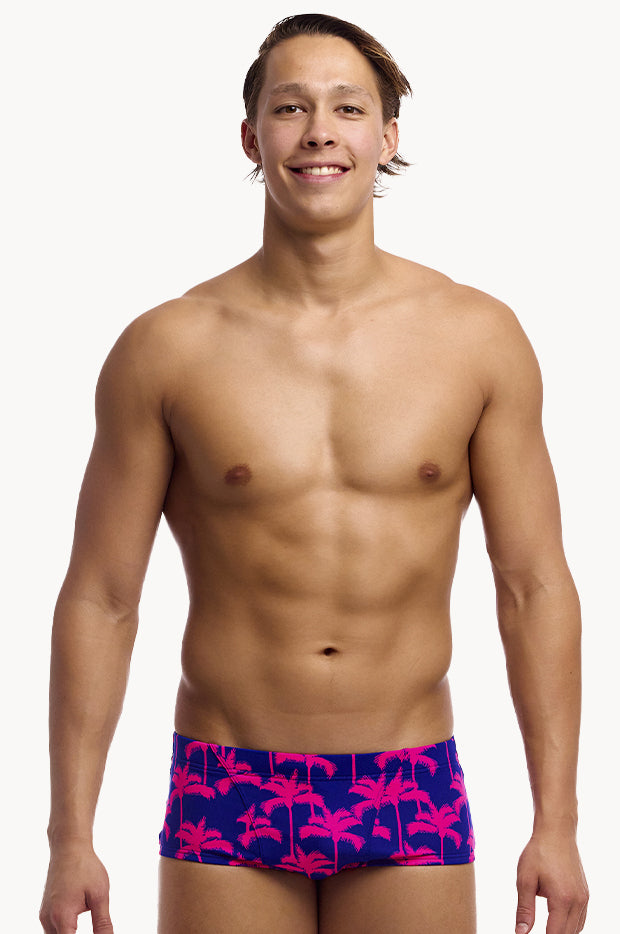 Funky Trunks - Mens Pinky Palms Trunk - Purple/Pink | Swimwear Galore US