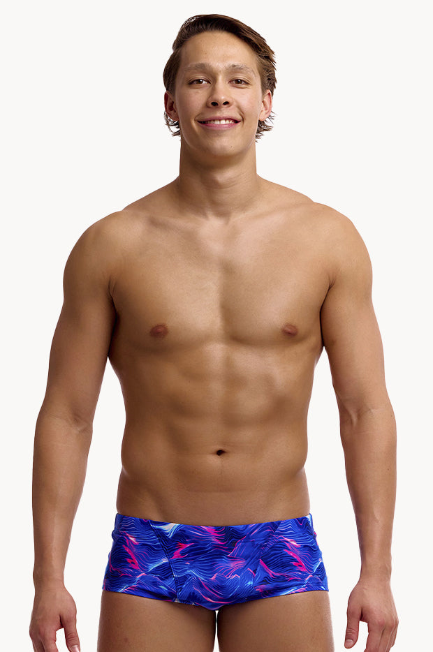 Funky Trunks - Mens Rising Tide Trunk - Blue/Pink | Swimwear Galore AU