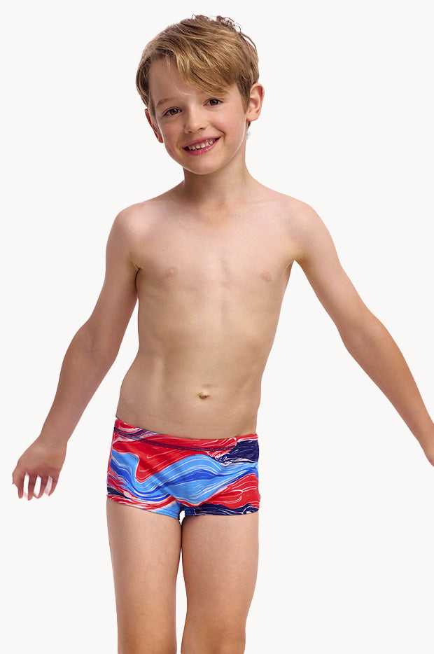Funky Trunks Boys Wave Craze Trunk Blue/Red | Swimwear Galore EU