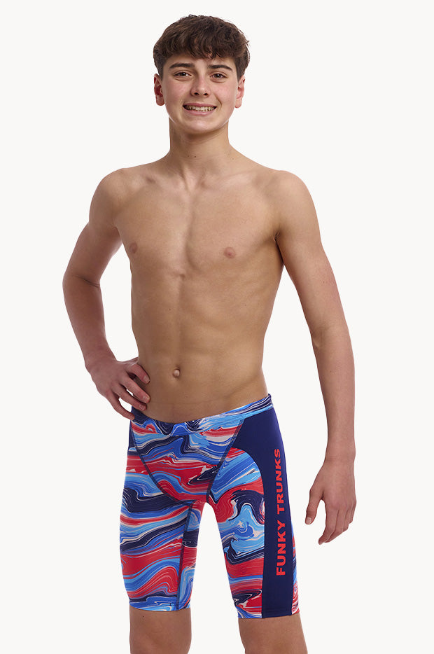 Funky Trunks Boys Wave Craze Jammer Blue Red Swimwear Galore AU funky-trunks-boys-wave-craze-jammer-blue-red-swimwear-galore-au
