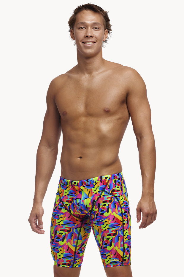 Funky Trunks - Mens Colour Funk Jammer - Black/Multi | Swimwear Galore AU