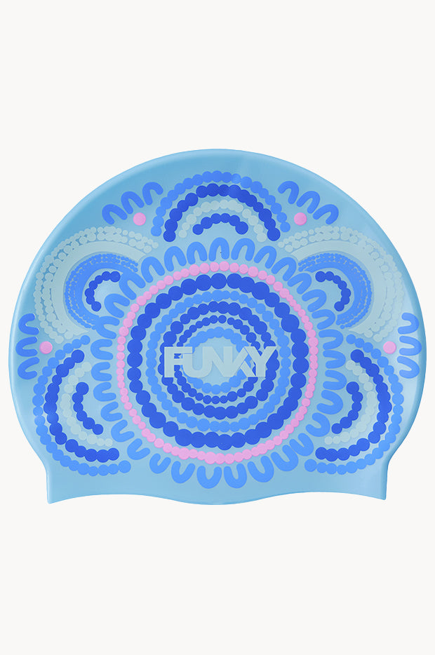 Bundjalung Blue Swim Cap