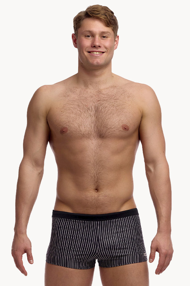 Mens Pin Stripe Square Trunk