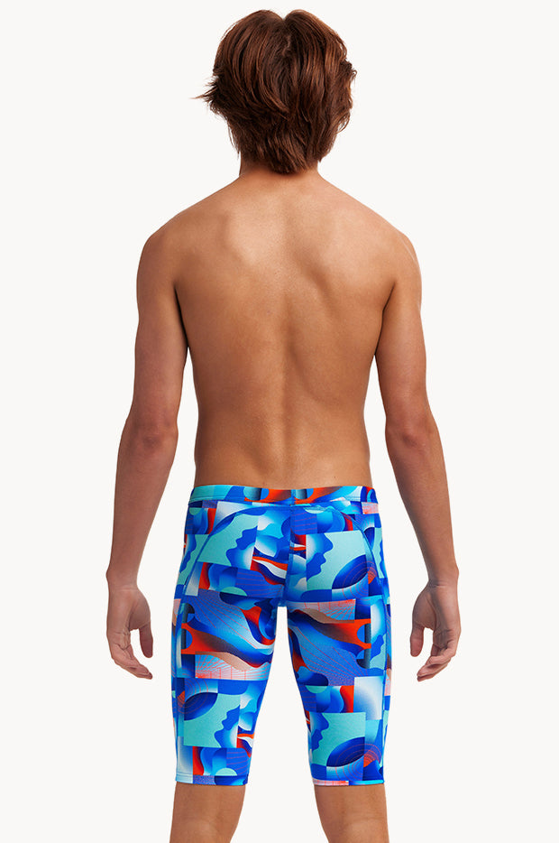 Funky Trunks - Boys Battle Blue Jammer - Blue/Red | Swimwear Galore AU