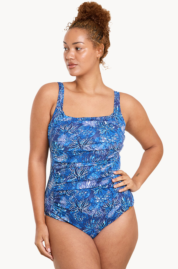 Paina Waves Ruched Front One Piece