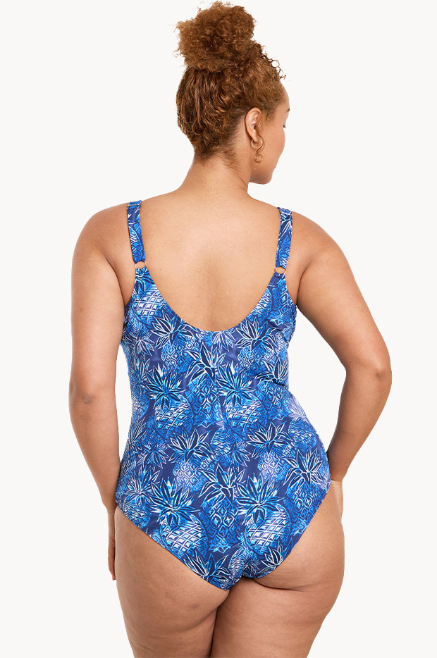 Paina Waves Ruched Front One Piece