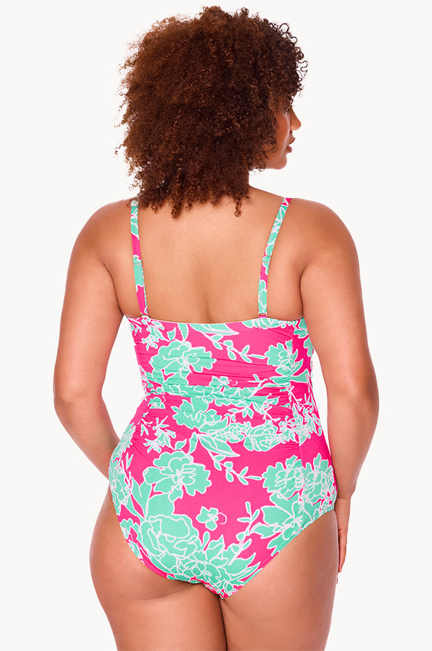 Strawberry Fields Twist Bandeau One Piece