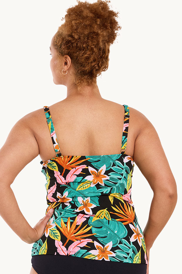Painted Tropical Twist Front Tankini Separate