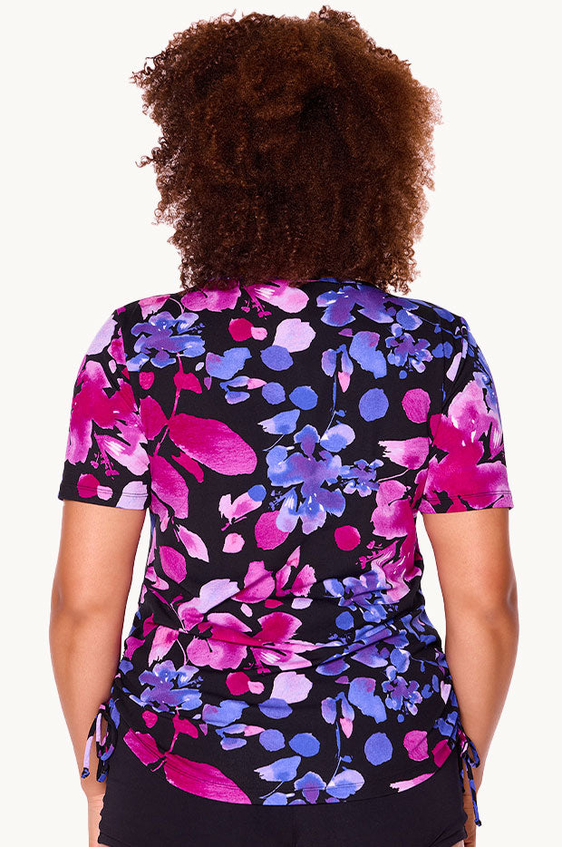 Paper Flowers Short Sleeve Suntop