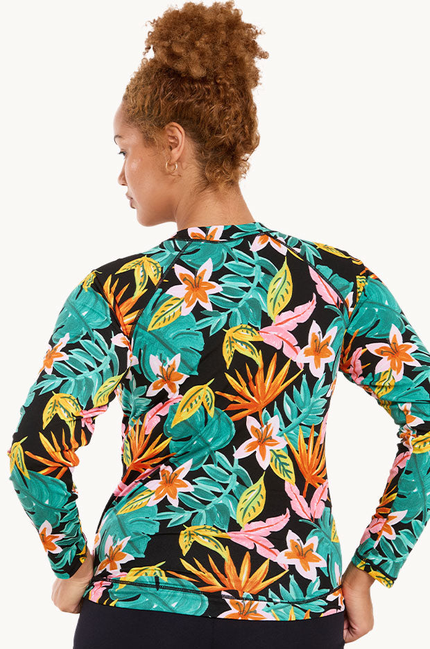 Painted Tropical Long Sleeve Suntop
