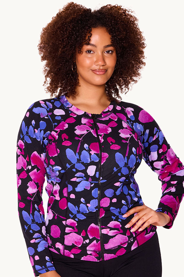 Paper Flowers Long Sleeve Suntop