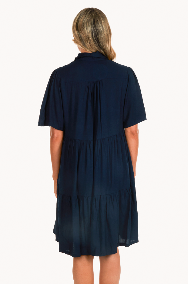 Plain Victoria Button Front Dress