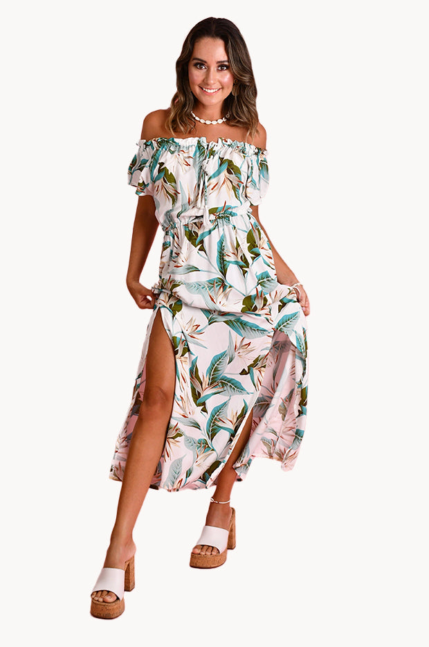 Bird Of Paradise Coral Bay Maxi Dress