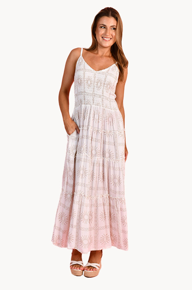 Greek Radiance Traveller Maxi Dress