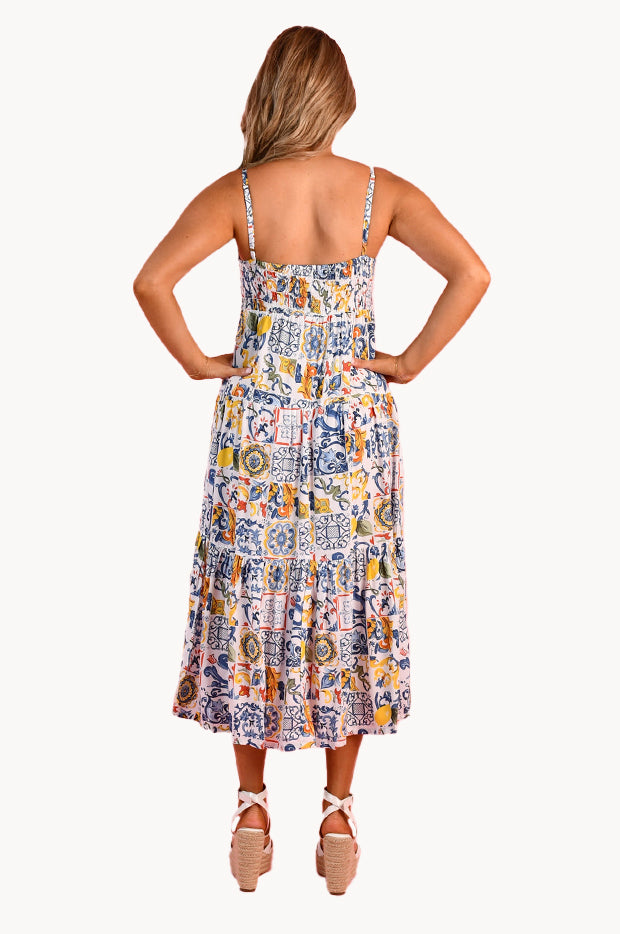 Moroccan Tiles Ellie Midi Dress