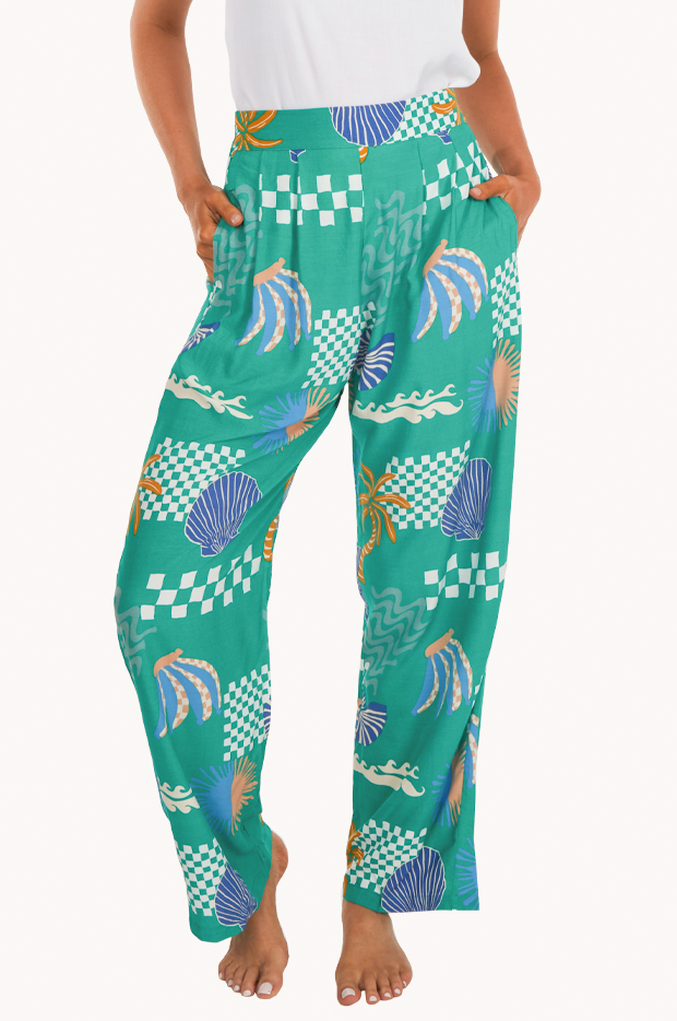 Yacht Pant w/ Self Belt - Bone White