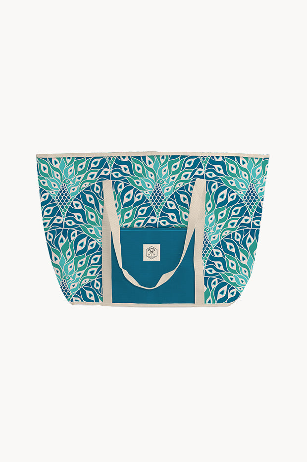 Peacock Paradise Jumbo Beach Bag