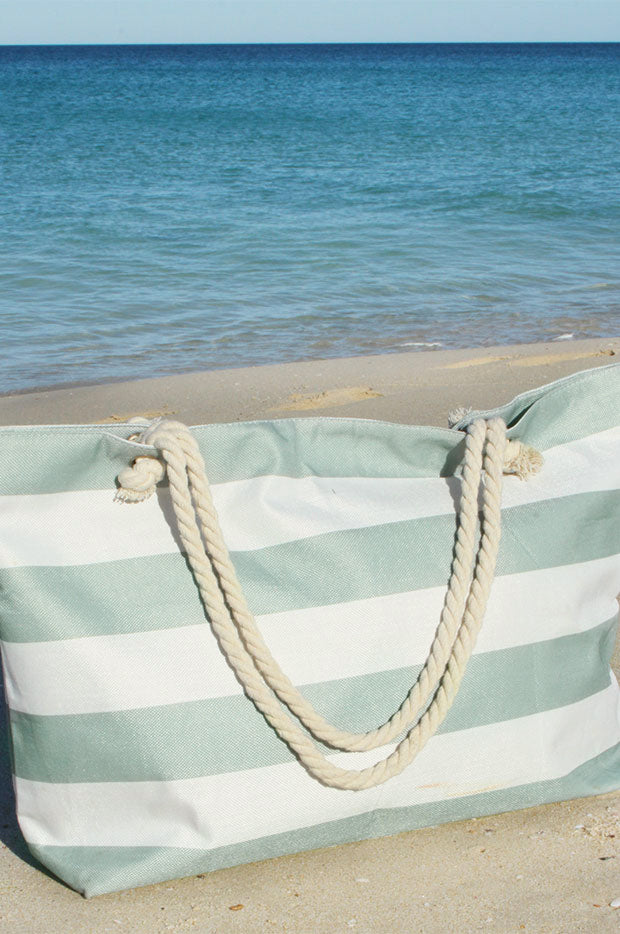 Retro Stripe Jumbo Beach Bag
