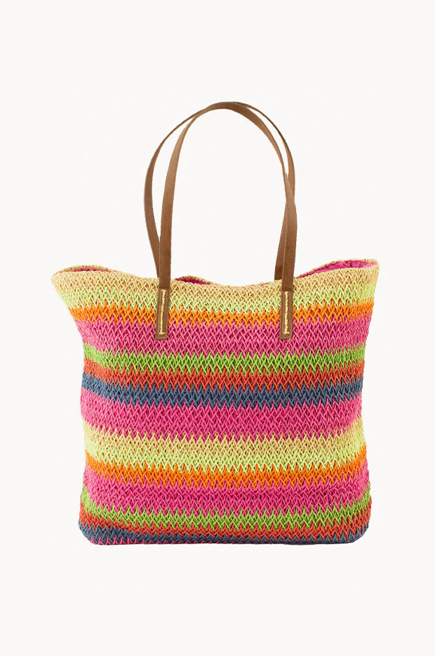 Multi colored straw handbag sale