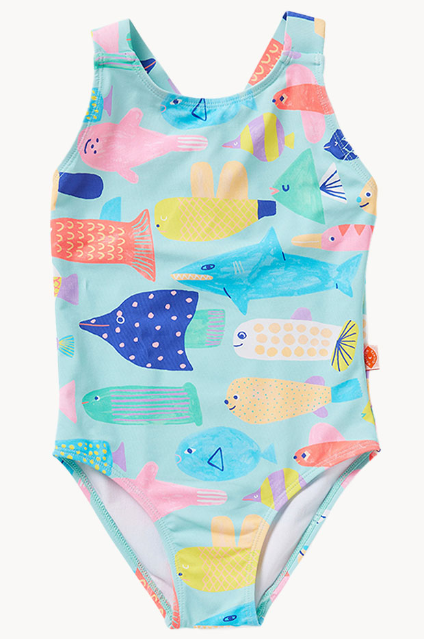 Toddler Girls Rainbow Reef One Piece