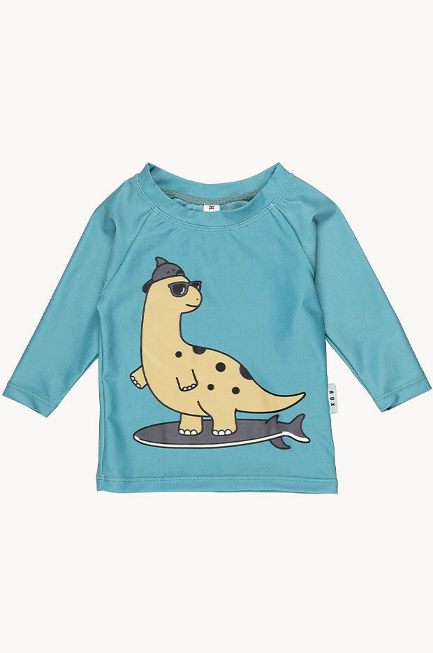 Huxbaby Toddler Boys Surfin' Dino Long Sleeeve Suntop Swimwear Galore AU