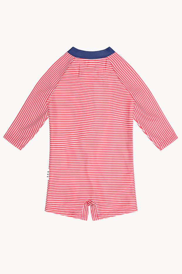 Boys Red Stripe Hux Sunsuit