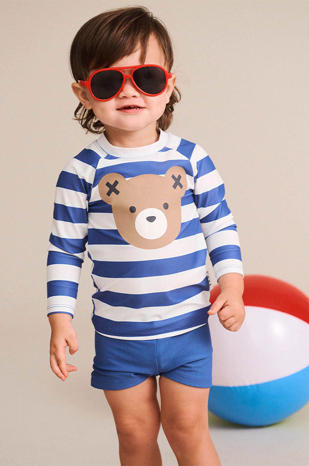 Boys Stripe Huxbear Suntop Set