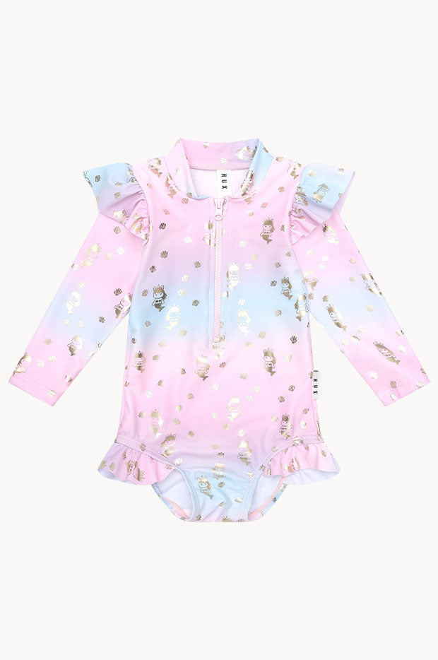 Girls Mercorn Shell Long Sleeve Sunsuit