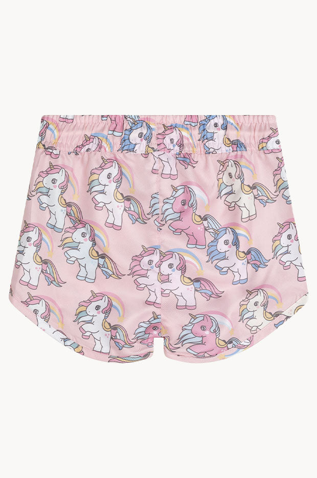 Girls Rainbow Unicorn Swim Short