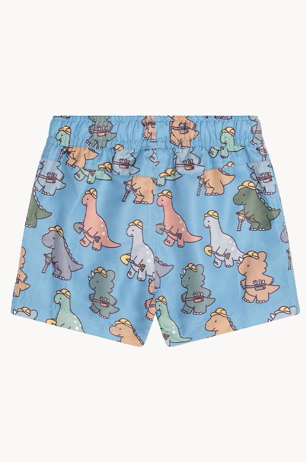 Boys Construction Dino Swim Short