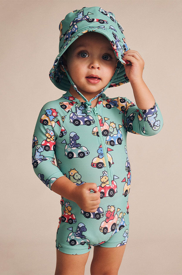 Boys Racer Dino Sunsuit